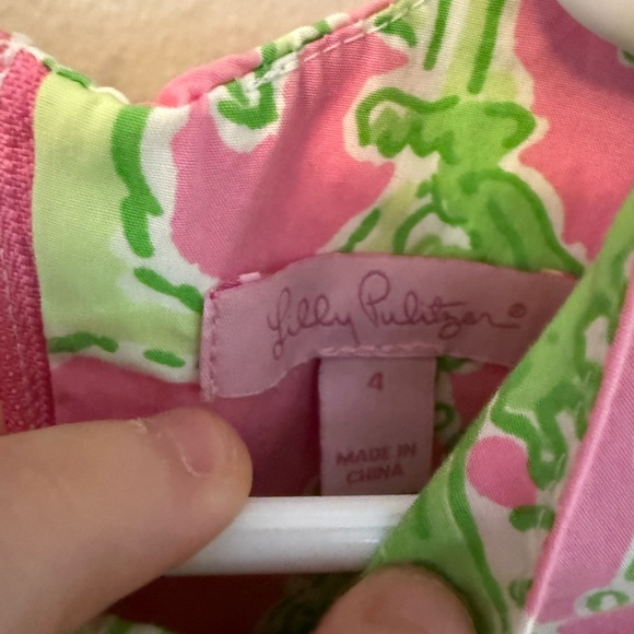 Lily Pulitzer Pink and Green Monkey on a Chandelier Dress - Picture 4 of 4